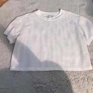 Mesh Cropped shirt